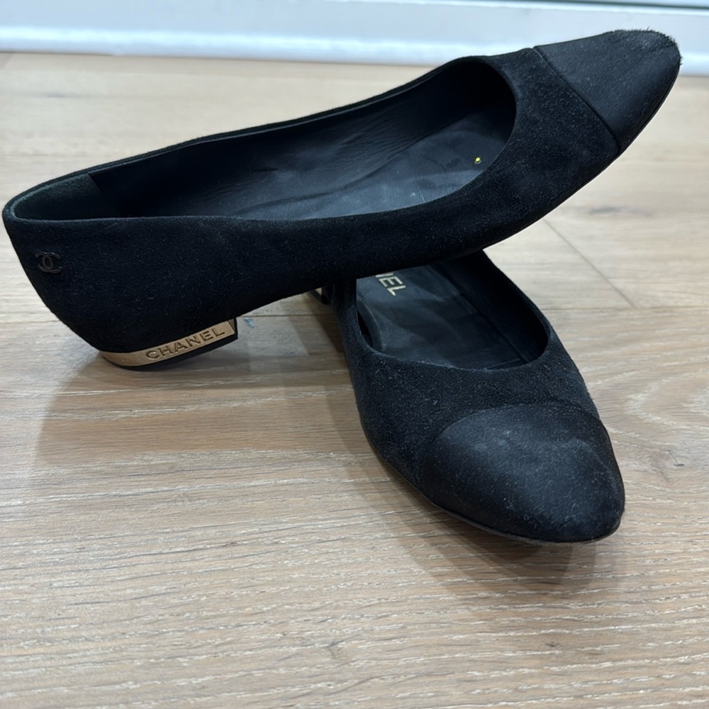 Chanel suede / satin ballerina flat size 40